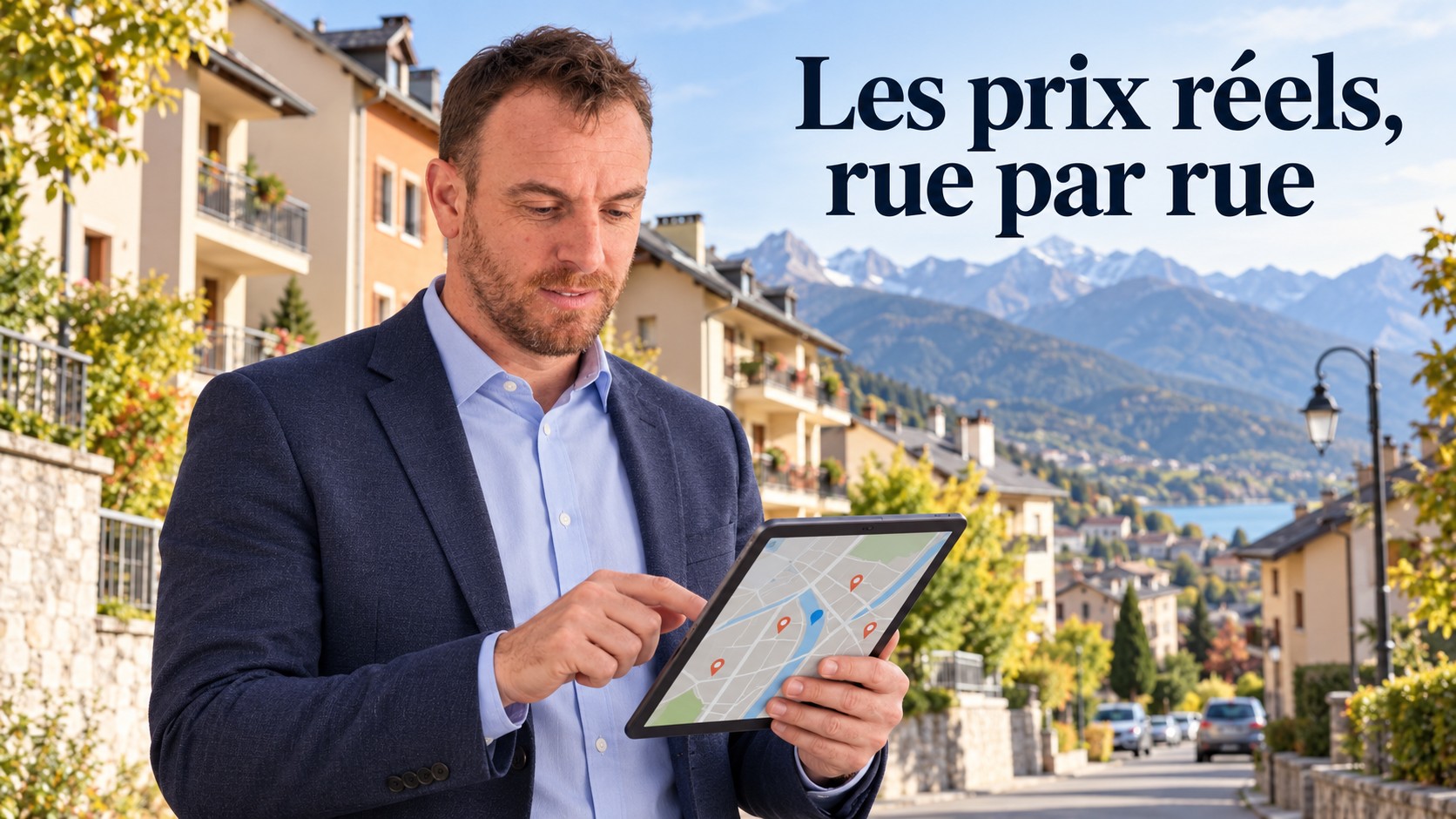 Guillaume Gauthey dans une rue d'Embrun : les prix réels des appartements, rue par rue